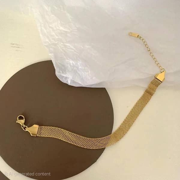 1 Pc Gild Plated Chain Brecelet 0