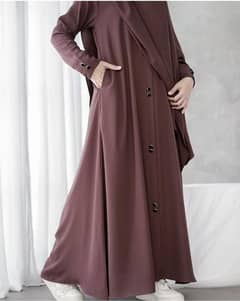 stylish geogette full abaya with stoller