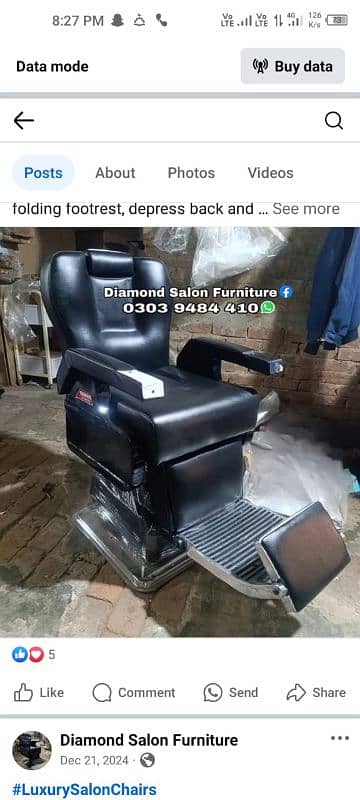 Brand new, salon chairs, hair wash unit and all salon Furniture 2