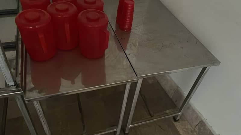 one week use steel table for restaurant 1