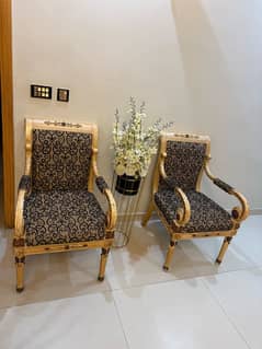 Solid Wood Chairs (Chinioti) (Pair).