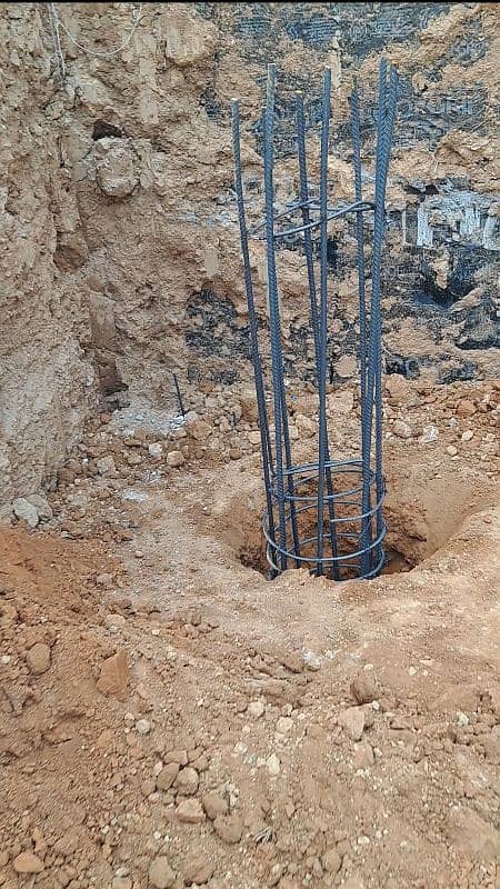 Lowering| pile sizes 12" to 60"| Pile bore drilling under construction 10