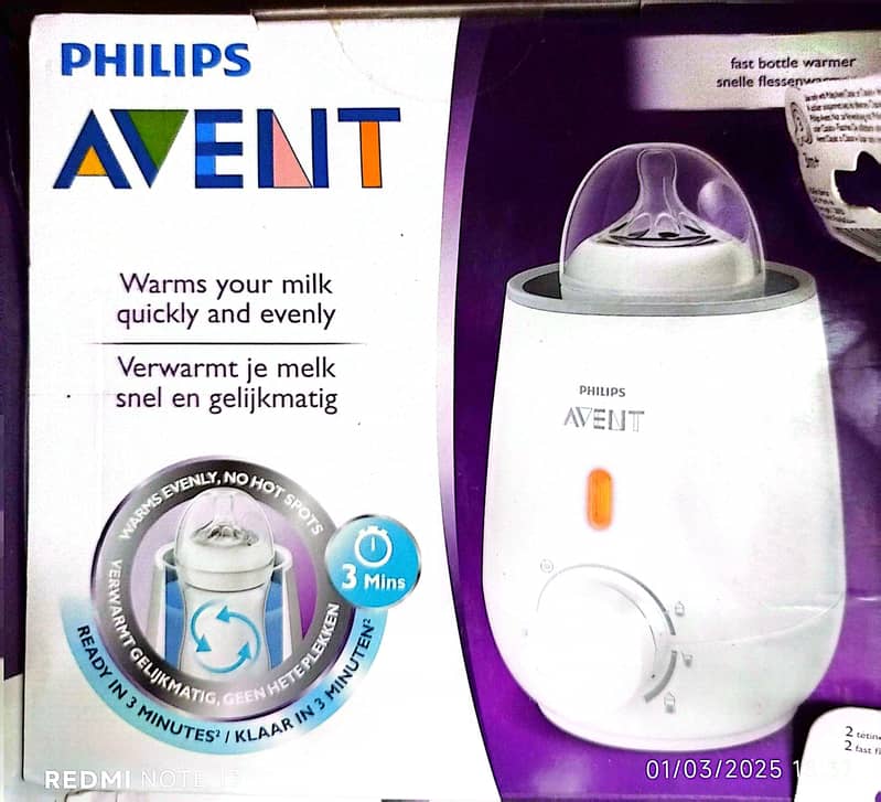 Philips Avent Fast Bottle Warmer  - new 0