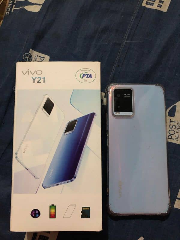 vivo y21 8/256 with box 0