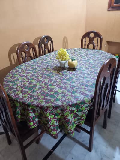 Solid Wood-6 Seater Dining Table- Luxury Dining Table-