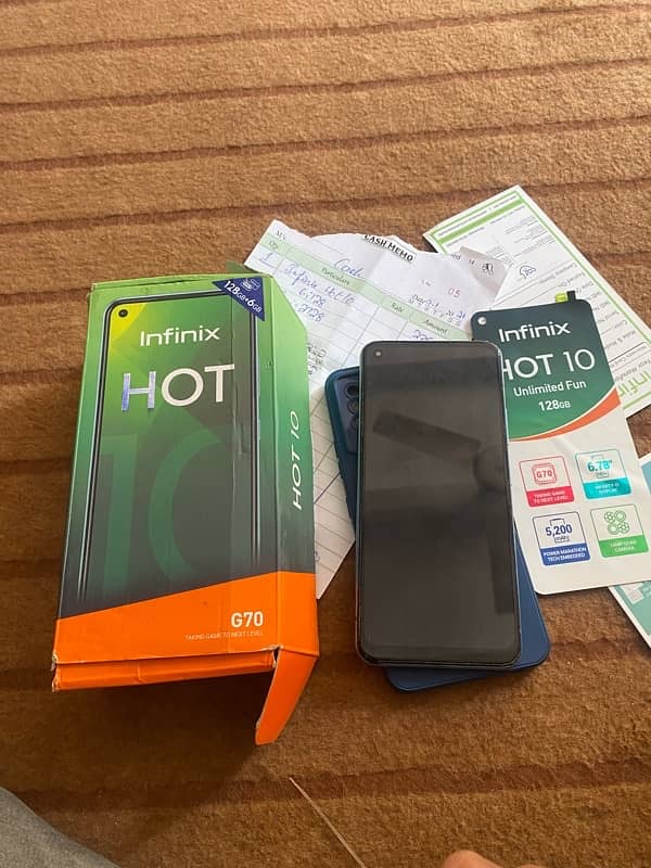 infinx hot 10 6/128GB 5200mh battery with box 4