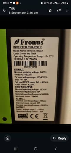 Fronus Solar Hybrid Inverter- 4KVA