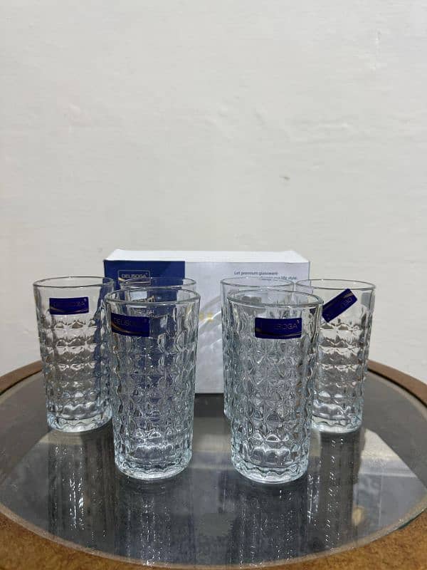 Water Glass l Glass Set l 6 PCs Glass 1