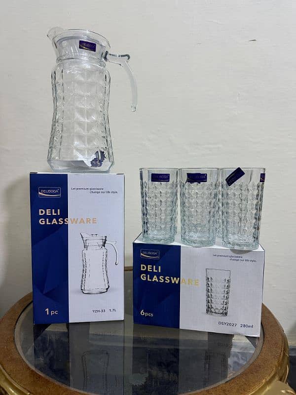 Jug & Glass Set l Water Jug l Water Glasses 4