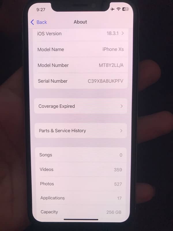 iPhone XS Non-PTA 256gb 0