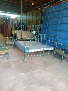 rod iron bed / iron bed / iron bed with side table/ iron bed for sale