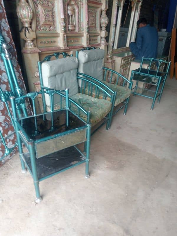 rod iron bed / iron bed / iron bed with side table/ iron bed for sale 7