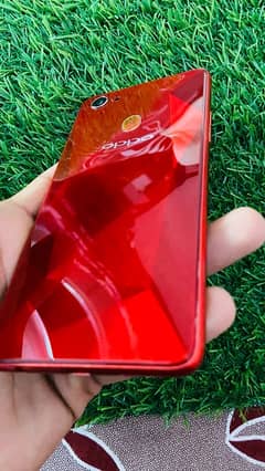 Oppo F7 back change red color pta approved with orignal box or cover