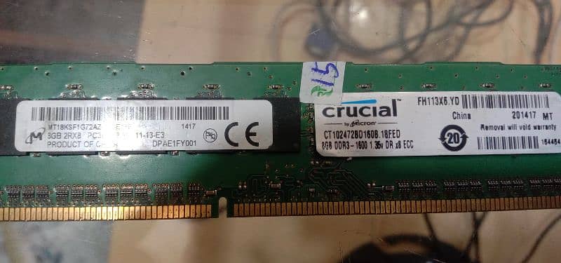 8 GB Ram DDR 3 for CPU 2