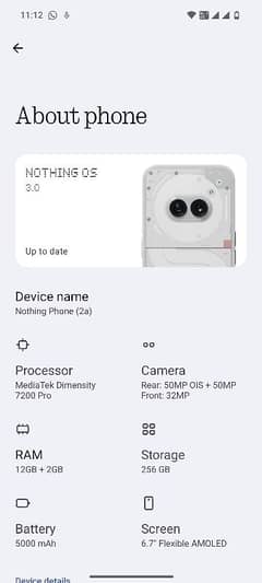 NOTHING PHONE 2a  a142