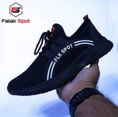 FLK SPOT Black Mens Excercise Running Sneakers