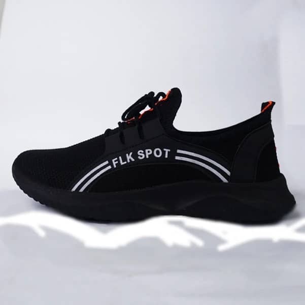 FLK SPOT Black Mens Excercise Running Sneakers 2