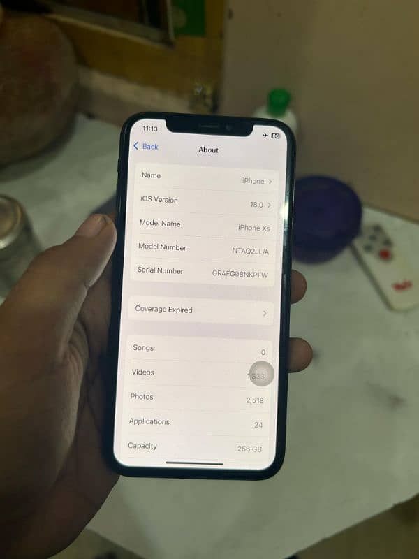 Iphone xs black 256 gb JV 11