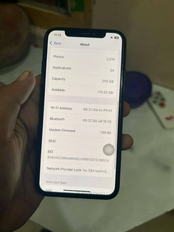 Iphone xs black 256 gb JV 12