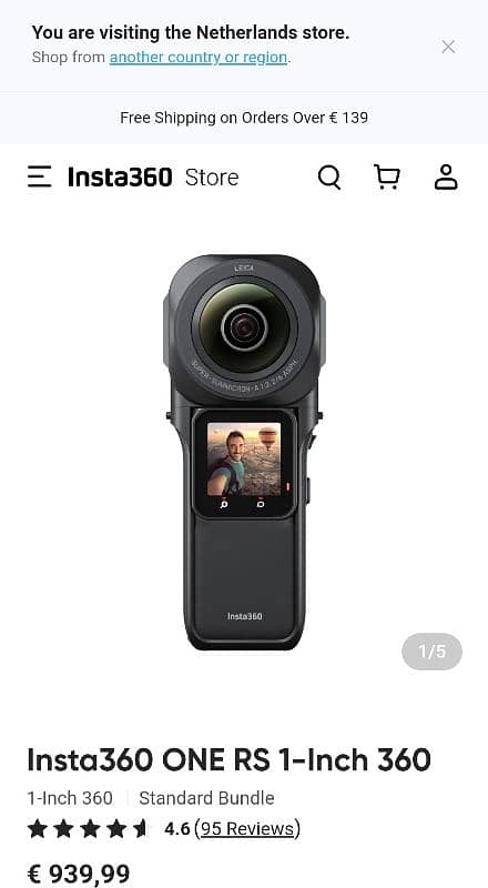 Insta360 ONE RS 1-Inch Edition just box open 0