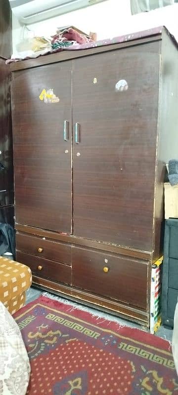 wooden 2 door cupboard 1