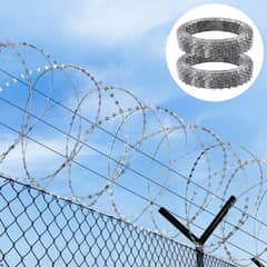 Barbed & razor wire fence in Pakistan, Wire rope, Expended mesh, Jali