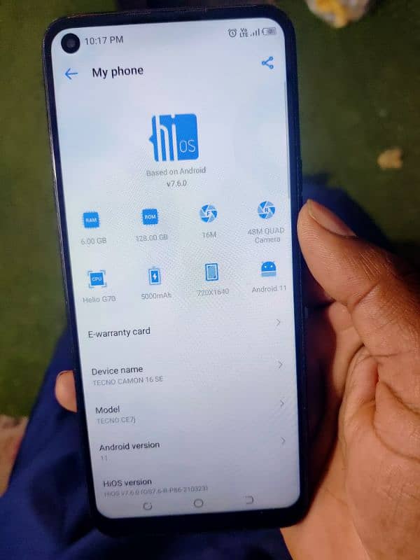 Tecno camon 16 se 6gb 128gb 8