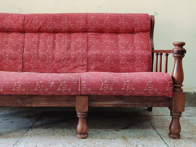 5 Seeter Sheesham Wood Sofa Set 0