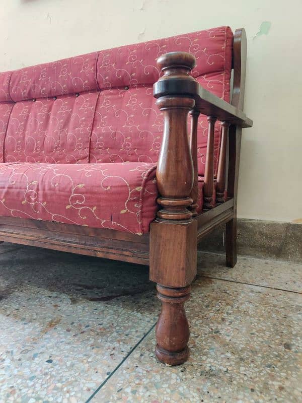 5 Seeter Sheesham Wood Sofa Set 1