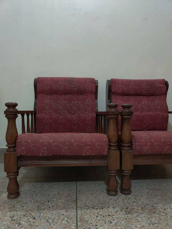 5 Seeter Sheesham Wood Sofa Set 3