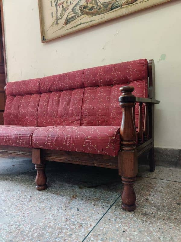 5 Seeter Sheesham Wood Sofa Set 12