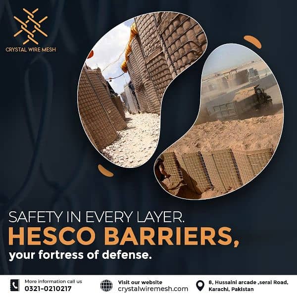 Hesco bags | Chain link | Welded mesh | Barbed & razor wire | Jali 2