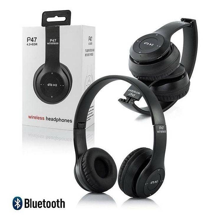  Black Wireless Stereo Headphones | Deep Bass & Crystal Clear Sound 4