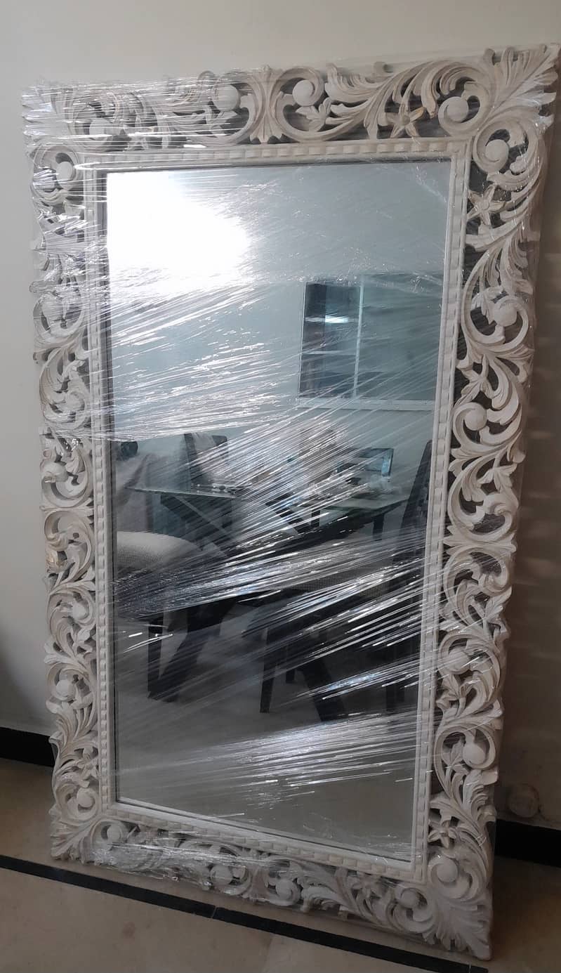 Brand New sheshum wood mirror 1