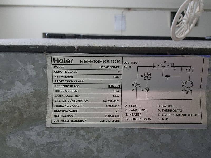 Haier 438 Liters ESTAR Regular Series 18Cubic Foot HRF-438EB 5