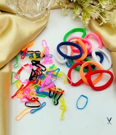 Vconz Collection,Fancy China Kids Ponies with Rubber bands