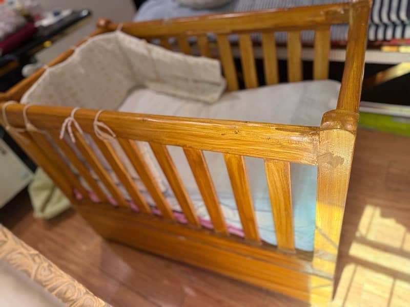 Baby cot  & Baby Cradle | Wooden cot | Cradle | Baby swing 2