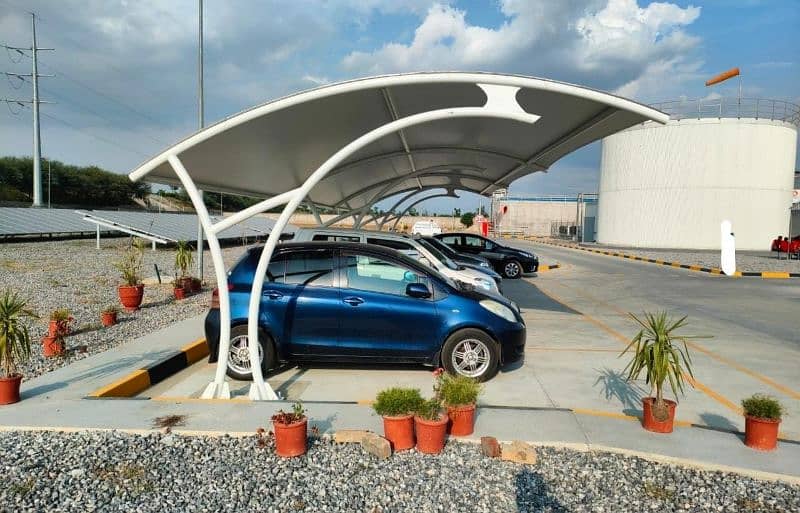 New design sun shade - Canopy shade - Tensile car parking -Garage shed 6