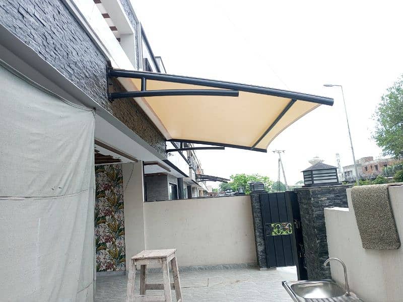 New design sun shade - Canopy shade - Tensile car parking -Garage shed 17