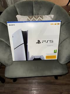 Ps5 Slim Game 2 Controller 1TB With Complete Box Disk Edition