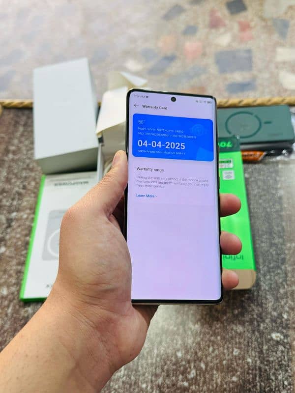 Infinix Note 40 Pro Complete Box With Wireless charger 3