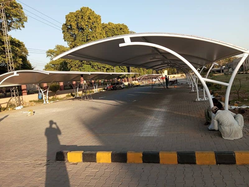 Commercial & residential car parking shade, Porch shade, Pvc shade 5