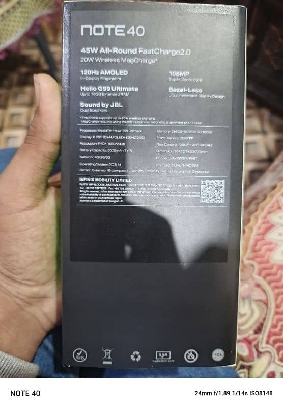 Infnix Note 40 (four month used) 11