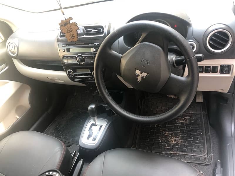 Mitsubishi Mirage 2012/2015 push start pearl white 12