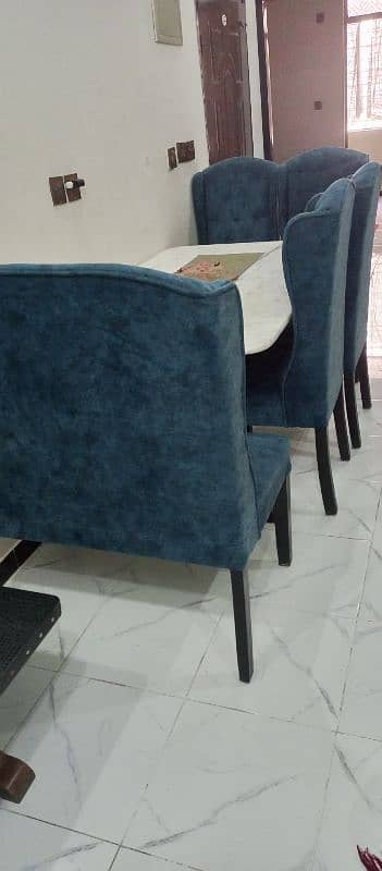 6 seater dinning table with Marble top table 2