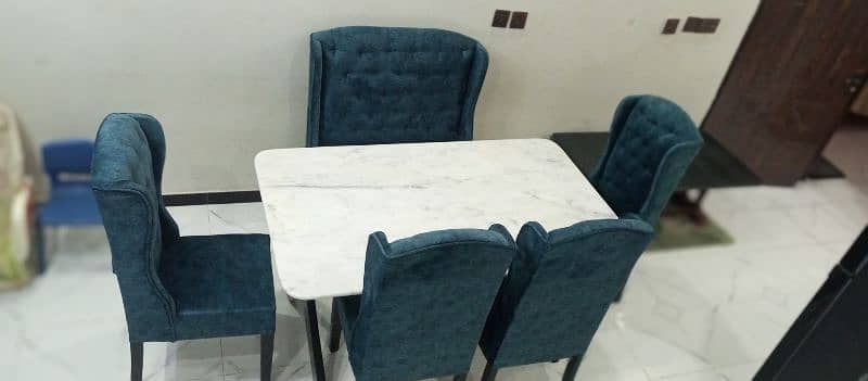 6 seater dinning table with Marble top table 3