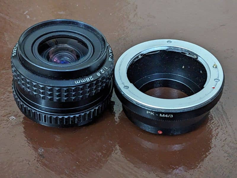 Pentax 28mm lens with micro 4/3 adapter 2