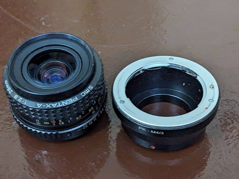 Pentax 28mm lens with micro 4/3 adapter 3