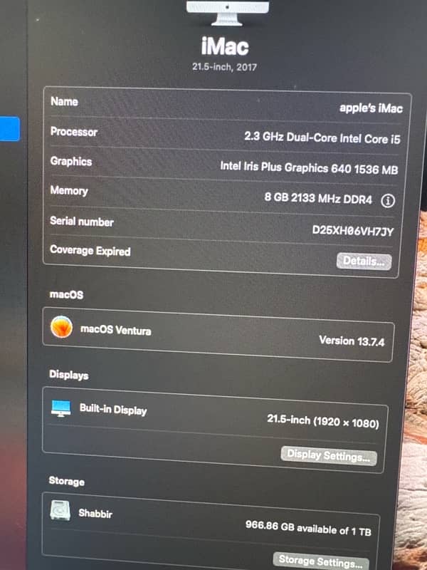 IMac end 2017 , 1TB excellent condition 11