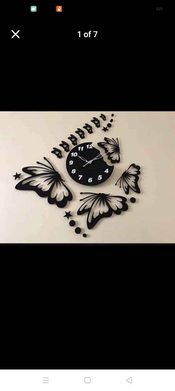 3D wooden wall clock, heart shape wall clock, 2